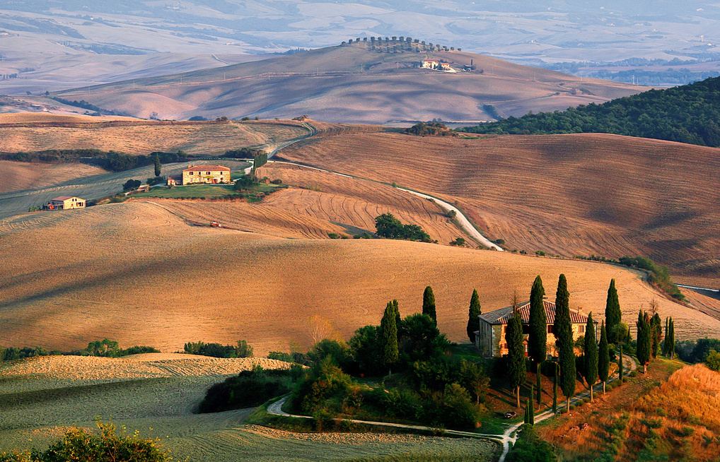 Aerial View of Tuscany Hills